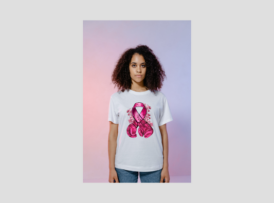 Breast Cancer with boxing gloves / Tshirts/ awareness
