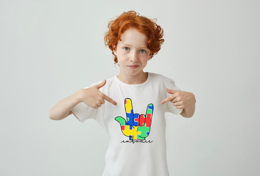 Autism LOVE signs  Tshirt / Awareness shirts /kids