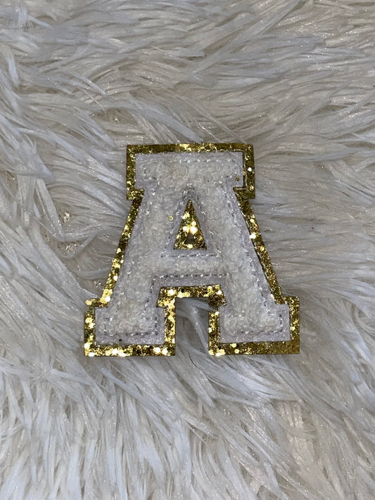 Self Adhesive Patches Dupes Glitter Chenille Letter / accessories / kids
