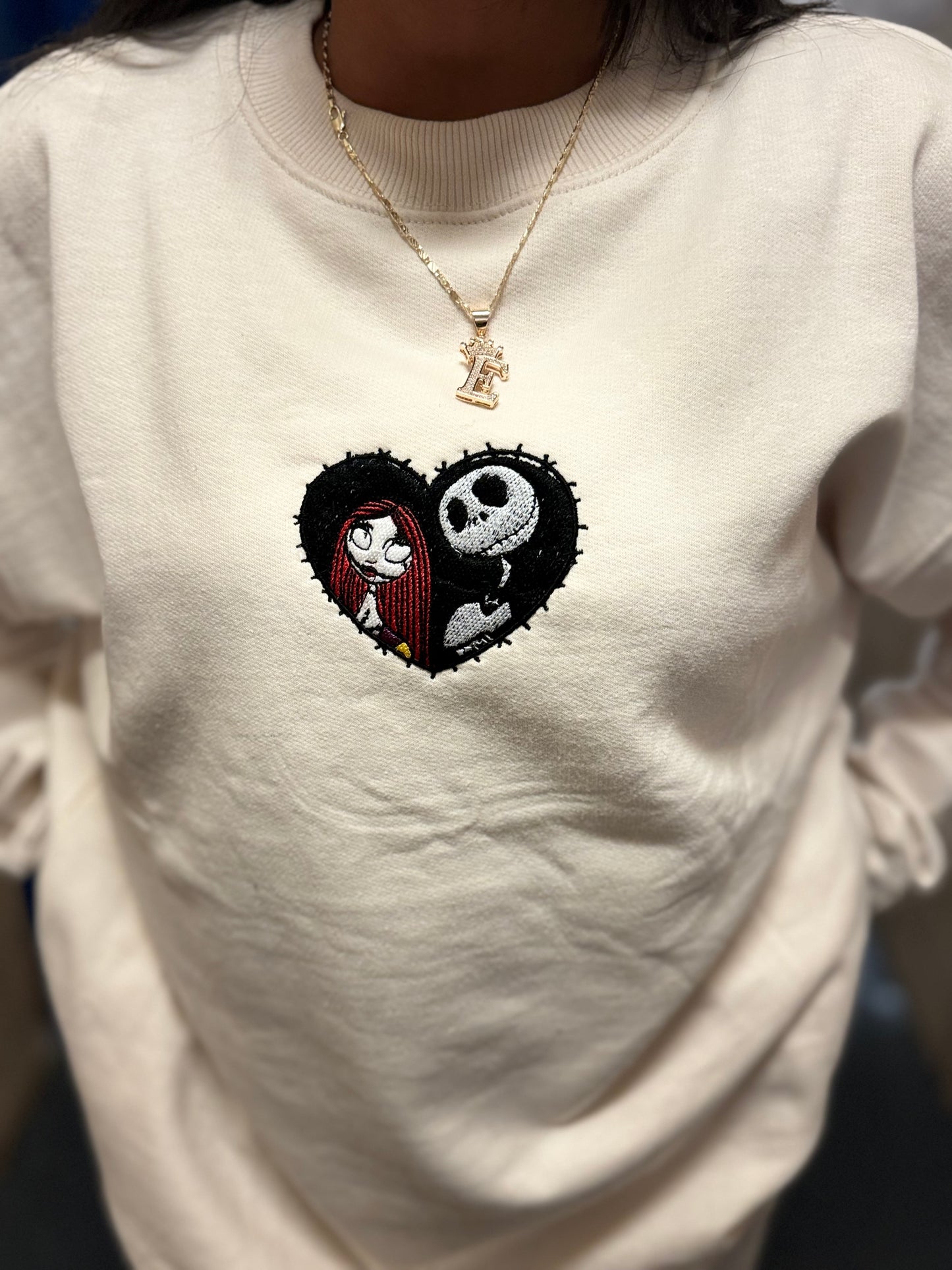 Corazón de JACK & SALLY  - VALENTINE DAY- sweatshirts - embroidery