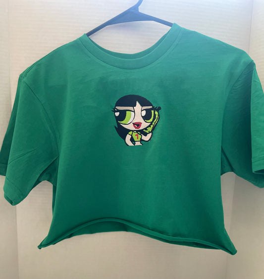 Buttercup / powerpuff / cropped tee / Embroidery